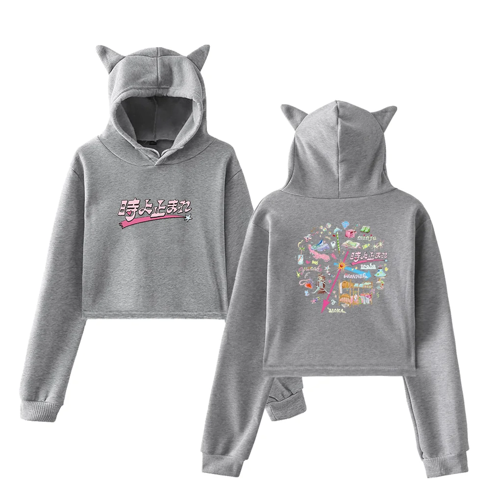 Illit Time Stop Doodle Cropped Hoodie - Image 4